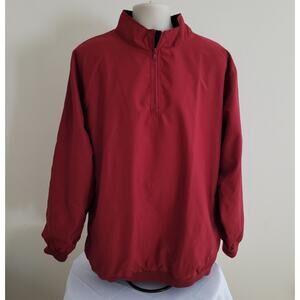 CONSENSUS GOLF Men's Pullover/Jacket 1/4 Zip, Long Sleeves Red/Maroon -- Sz XLT